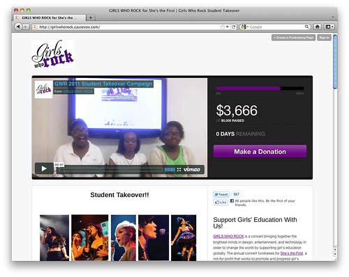 GIRLS WHO ROCK for She's the First | Girls Who Rock Student Takeover