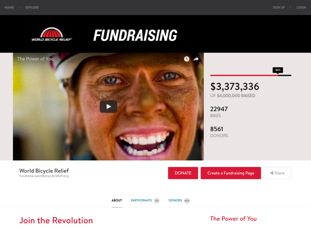 wbr designing a fundraising site