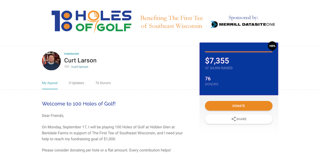 First Tee Peer-to-Peer Fundraising